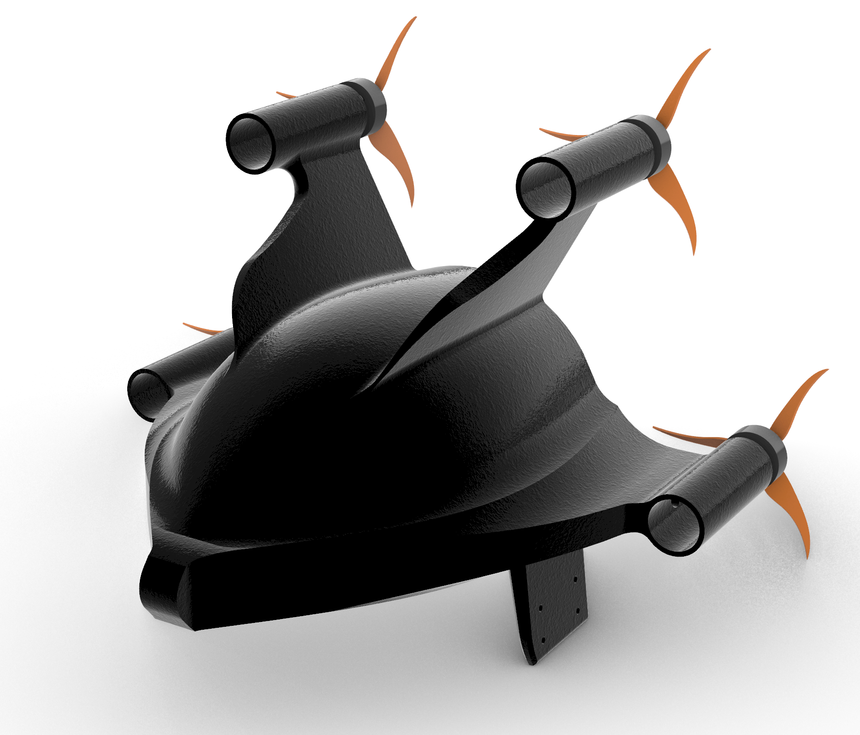 Concept di drone Protodynamics con quattro propulsori intubati